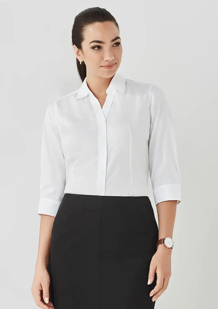 Biz Corporates Hudson Womens 3/4 Sleeve Shirt 40311 Metro Workwear.